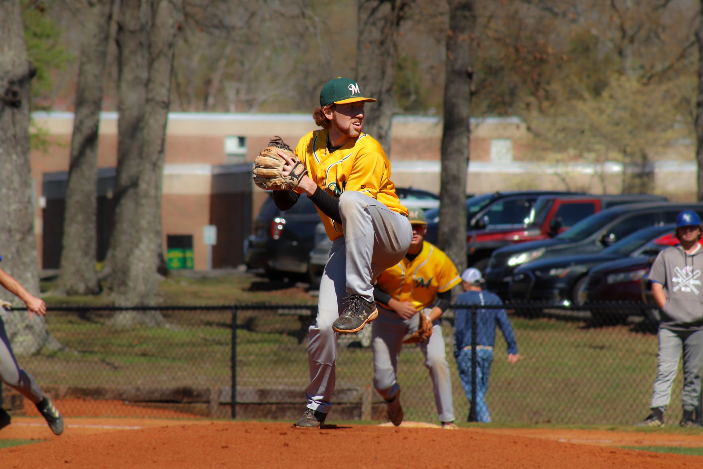 Motlow Baseball player Ryder Morey on the pitcher&rsquo;s mound against Roane State.